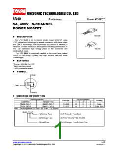 浏览型号5N40的Datasheet PDF文件第1页