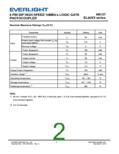 浏览型号6N137的Datasheet PDF文件第2页