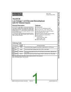 浏览型号74LCX138SJX的Datasheet PDF文件第1页
