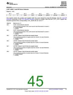 浏览型号ADS1292的Datasheet PDF文件第45页