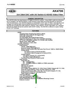 浏览型号AK4706_10的Datasheet PDF文件第1页