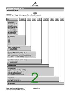 浏览型号B72542V3140S272的Datasheet PDF文件第2页