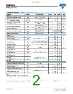 浏览型号SIS438DN的Datasheet PDF文件第2页