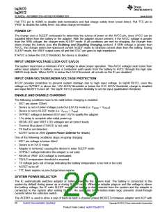 浏览型号BQ24170的Datasheet PDF文件第20页
