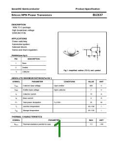浏览型号BUX37的Datasheet PDF文件第1页