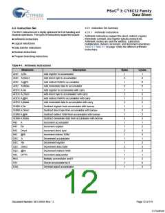 浏览型号CY8C3245LTI-139的Datasheet PDF文件第12页