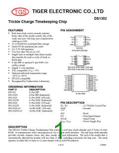 浏览型号DS1302的Datasheet PDF文件第1页