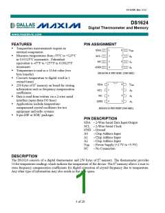 浏览型号DS1624S的Datasheet PDF文件第1页