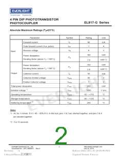 浏览型号EL817(M)(Y)(TU)-FVG的Datasheet PDF文件第2页