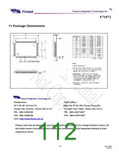 浏览型号F71872FG的Datasheet PDF文件第112页