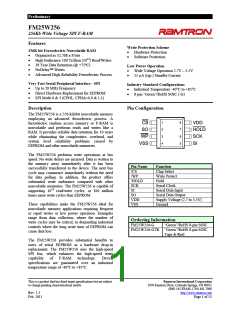 浏览型号FM25W256-G的Datasheet PDF文件第1页