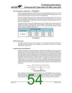 浏览型号HT46R0662G的Datasheet PDF文件第54页