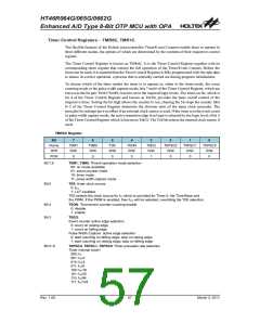 浏览型号HT46R0662G的Datasheet PDF文件第57页