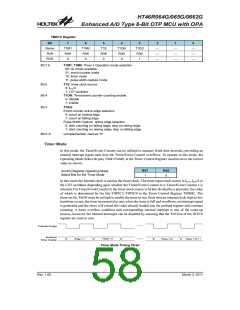 浏览型号HT46R0662G的Datasheet PDF文件第58页