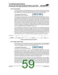 浏览型号HT46R0662G的Datasheet PDF文件第59页