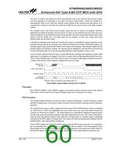 浏览型号HT46R0662G的Datasheet PDF文件第60页