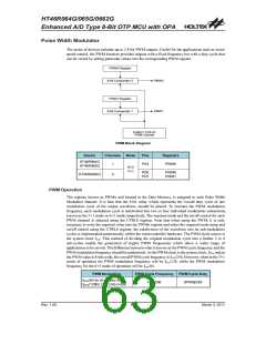 浏览型号HT46R0662G的Datasheet PDF文件第63页