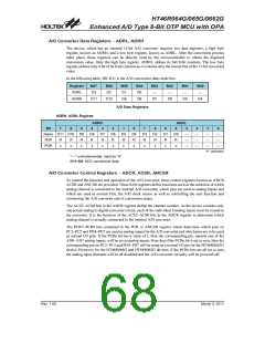 浏览型号HT46R0662G的Datasheet PDF文件第68页