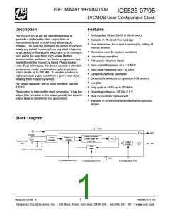 浏览型号ICS525R-08LFT的Datasheet PDF文件第1页