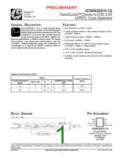 浏览型号ICS843251BGI-12T的Datasheet PDF文件第1页