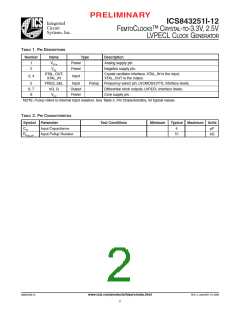 浏览型号ICS843251BGI-12T的Datasheet PDF文件第2页