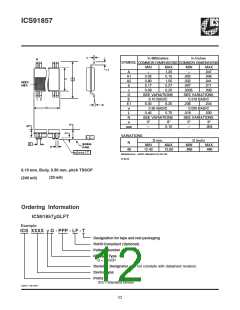 浏览型号ICS91857YGLFT-LF-T的Datasheet PDF文件第12页