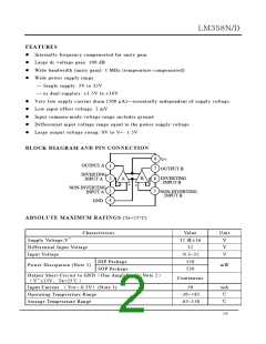 浏览型号LM358D的Datasheet PDF文件第2页