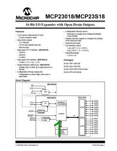 浏览型号MCP23018的Datasheet PDF文件第1页