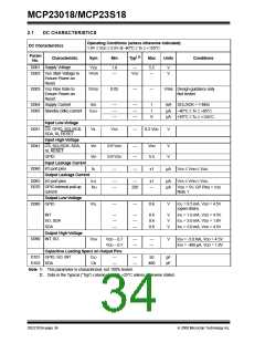 浏览型号MCP23018的Datasheet PDF文件第34页