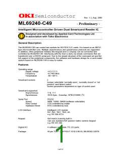 浏览型号ML69240-C49的Datasheet PDF文件第1页