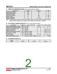 浏览型号MPSH10的Datasheet PDF文件第2页