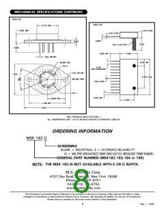 浏览型号MSK184的Datasheet PDF文件第8页