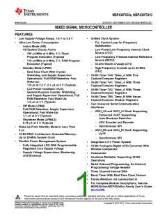 浏览型号MSP430F5310的Datasheet PDF文件第1页