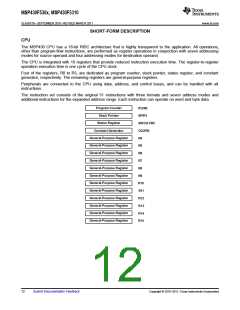 浏览型号MSP430F5310的Datasheet PDF文件第12页