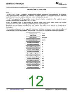 浏览型号MSP430F5308IZQE的Datasheet PDF文件第12页