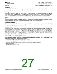浏览型号MSP430F5310的Datasheet PDF文件第27页