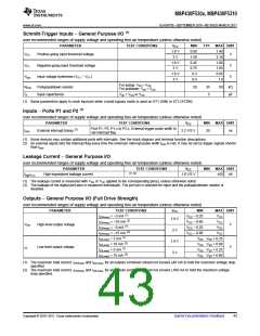 浏览型号MSP430F5310的Datasheet PDF文件第43页