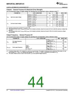 浏览型号MSP430F5310的Datasheet PDF文件第44页