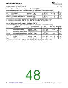 浏览型号MSP430F5310的Datasheet PDF文件第48页