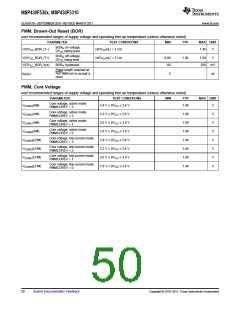 浏览型号MSP430F5310的Datasheet PDF文件第50页