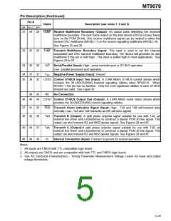 浏览型号MT9079的Datasheet PDF文件第5页
