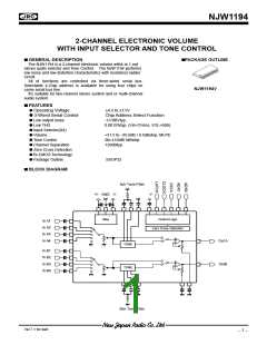 浏览型号NJW1194的Datasheet PDF文件第1页