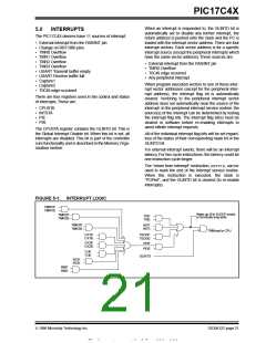 浏览型号PIC17LC42-16I/JW的Datasheet PDF文件第21页