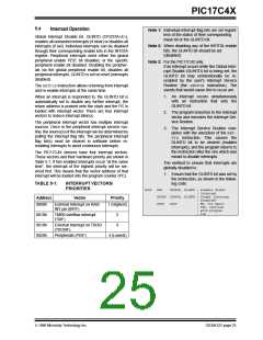 浏览型号PIC17LC42-16I/JW的Datasheet PDF文件第25页