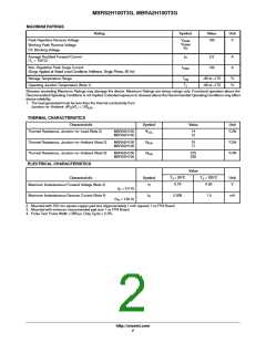 浏览型号MBRA2H100T3G的Datasheet PDF文件第2页
