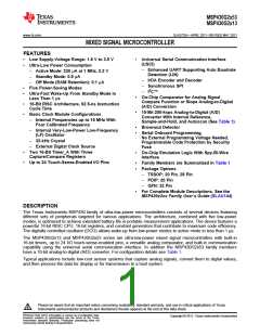 浏览型号MSP430G2313IRHB32T的Datasheet PDF文件第1页