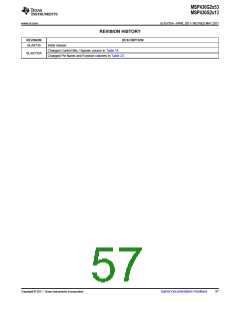 浏览型号MSP430G2513IN20的Datasheet PDF文件第57页