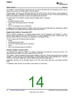 浏览型号PCM9211的Datasheet PDF文件第14页
