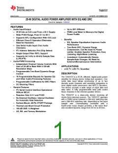 浏览型号TAS5727的Datasheet PDF文件第1页