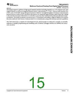 浏览型号TMS320C6672ACYP25的Datasheet PDF文件第15页